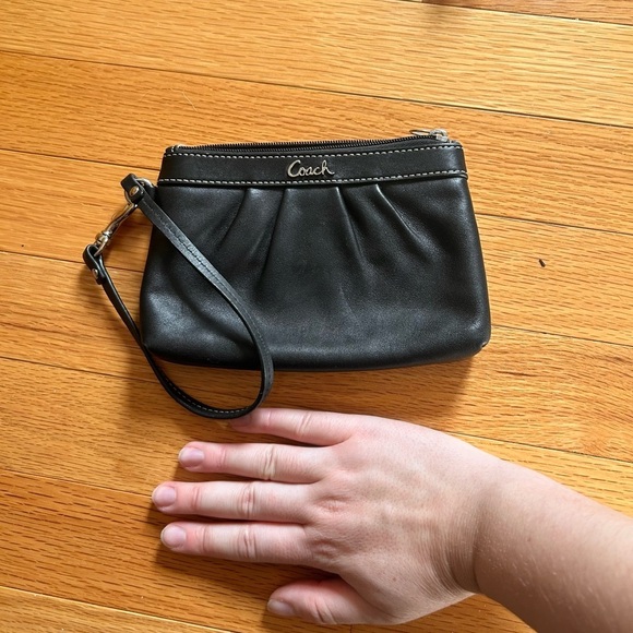 Coach Black Leather Wristlet - Picture 5 of 5